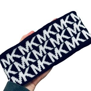 New Michael Kors knit headband, black & white, winter, fall, one size